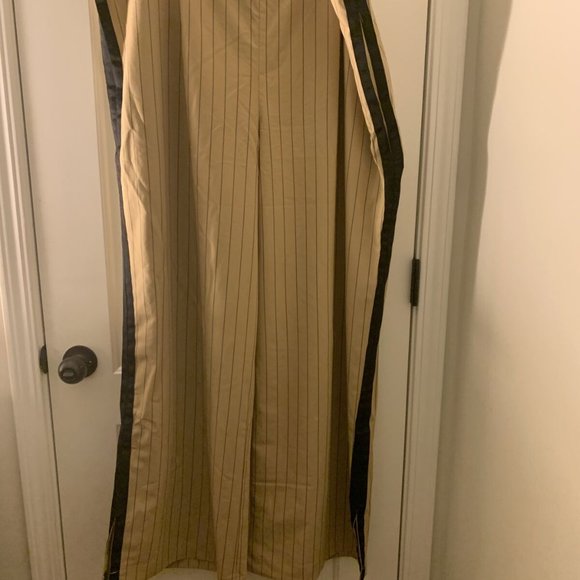 La Ligne Women's Plus Size 2X Trousers Wide Leg Hi Rise Pants Khaki Black - Picture 10 of 10